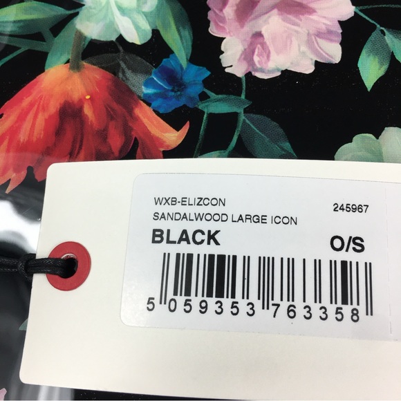 Ted Baker London Sandalwood black floral Cascade polyvinyl large icon tote New - Picture 6 of 8